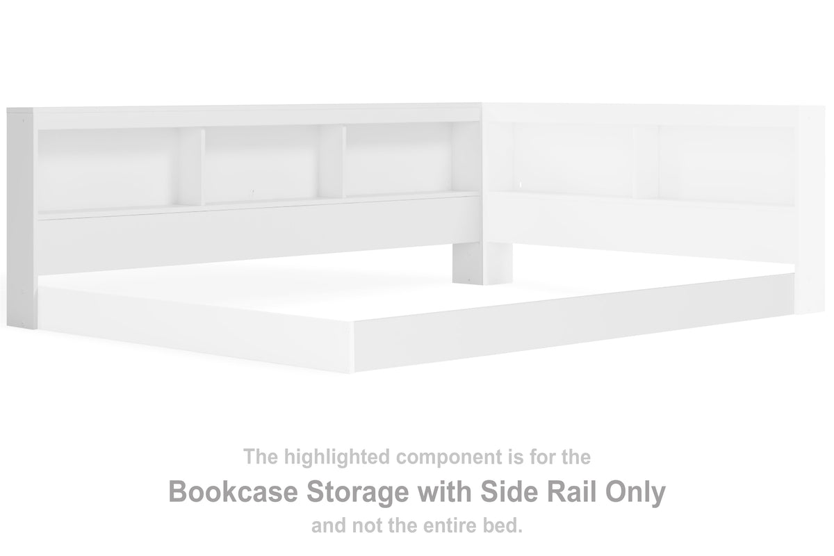 Piperton Bookcase Storage with Side Rail — InStock Furniture