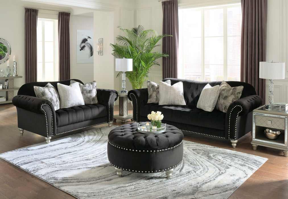 Harriotte Black Living Room Set