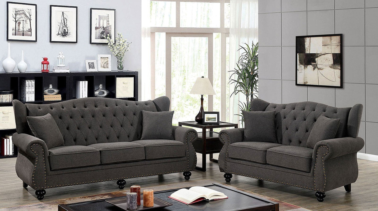 EWLOE Dark Gray Living Room Set