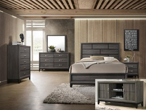 Akerson Gray Twin Panel Bed - Gate Furniture