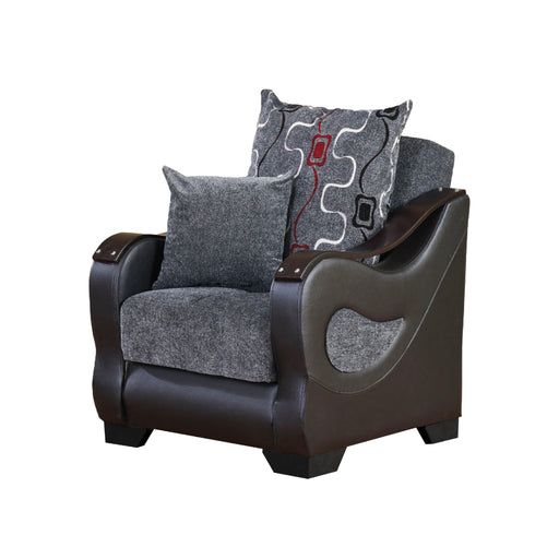 Arizona 34 in. Convertible Sleeper Chair in Gray with Storage - CH-ARIZONA-GRAY - In Stock Furniture