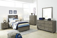 Arnett Gray Twin Bookcase Bed - Gate Furniture