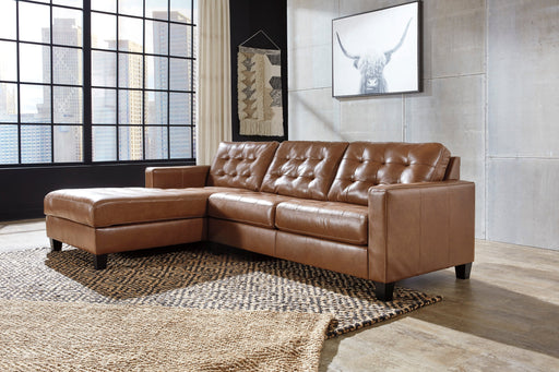 Baskove Auburn Leather LAF Sectional - Gate Furniture