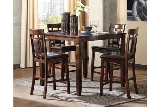 Bennox Brown Counter Height Dining Table and Bar Stools (Set of 5) - D384-223 - Gate Furniture