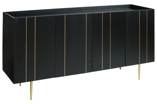 Brentburn Black/Gold Finish Accent Cabinet - A4000260 - Gate Furniture