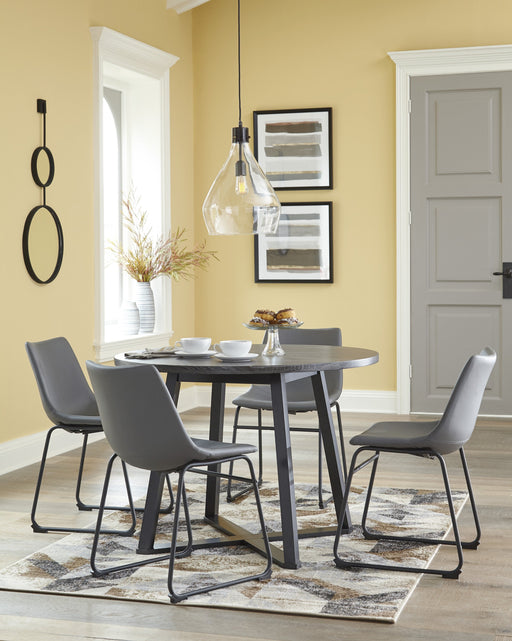 Centiar Gray Round Dining Room Set - Gate Furniture