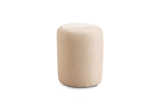 Cloe Ivory Boucle Stool - In Stock Furniture