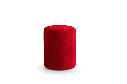 Cloe Red Boucle Stool - In Stock Furniture