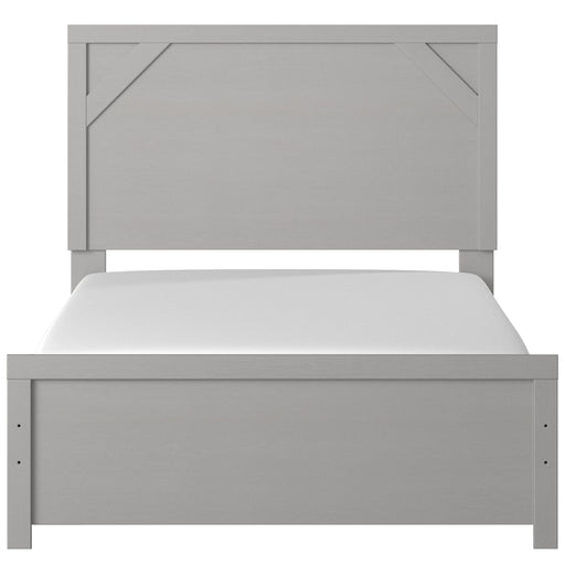 Cottenburg Light Gray-White Full Panel Bed - Gate Furniture