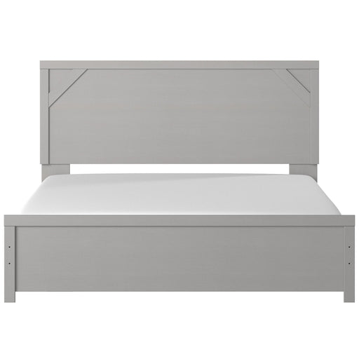 Cottenburg Light Gray-White King Panel Bed - Gate Furniture