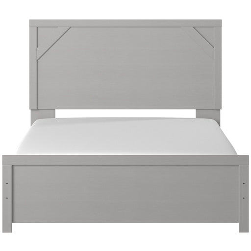 Cottenburg Light Gray-White Queen Panel Bed - Gate Furniture