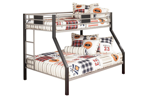 Dinsmore Black/Gray Twin over Full Bunk Bed - B106-56 - Gate Furniture