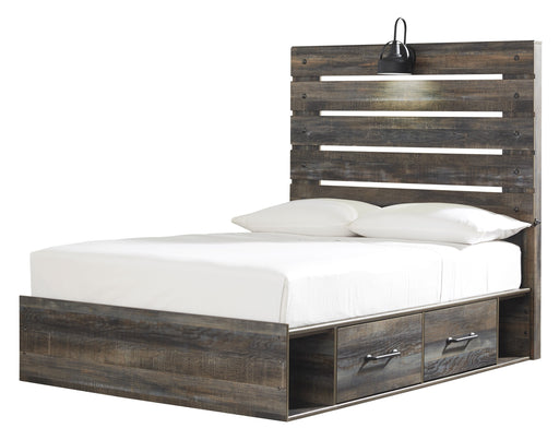 Drystan Brown Full Side Storage Platform Bed - Gate Furniture