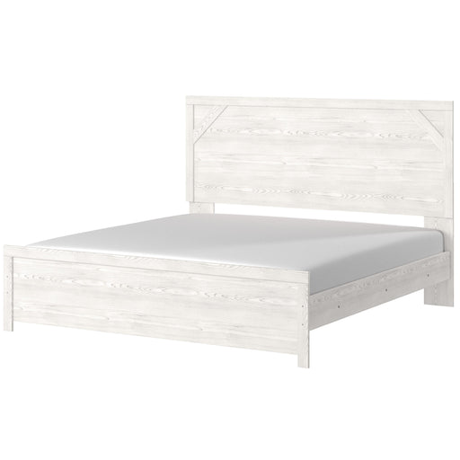 Gerridan White-Gray King Panel Bed - Gate Furniture