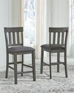 Hallanden Two-tone Gray Counter Height Bar Stool (Set of 2) - D589-124 - Gate Furniture