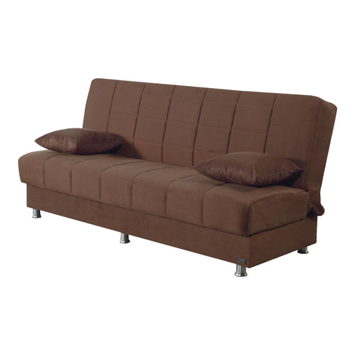 Hamilton 75 in. Convertible Sleeper Sofa in Brown with Storage - SB-HAMILTON - In Stock Furniture