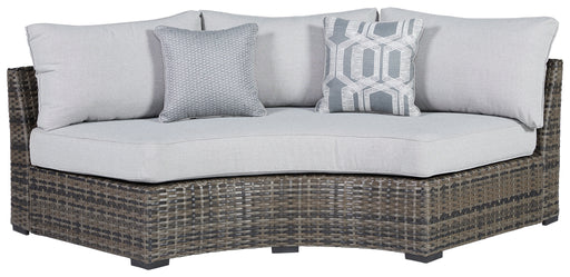 Harbor Court Curved Loveseat with Cushion - P459-861 - In Stock Furniture
