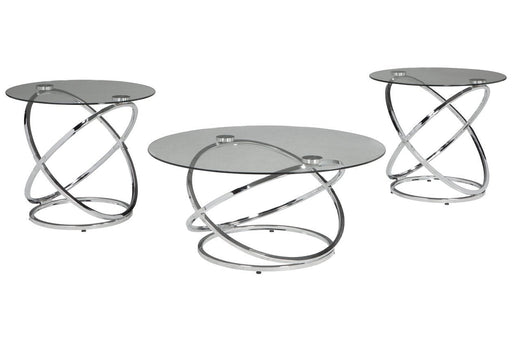 Hollynyx Chrome Finish Table (Set of 3) - T270-13 - Gate Furniture