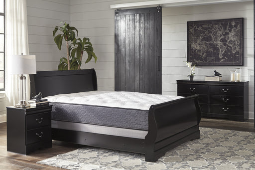 Huey Vineyard Black Full Sleigh Bed - Gate Furniture