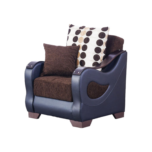 Illinois 35 in. Convertible Sleeper Chair in Brown with Storage - CH-ILLINOIS - In Stock Furniture