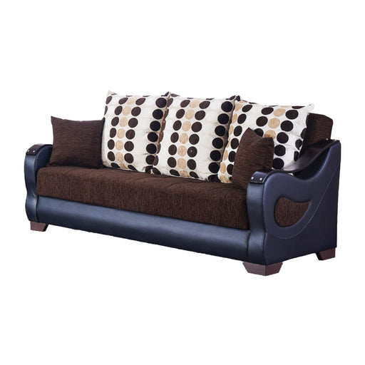 Illinois 86 in. Convertible Sleeper Sofa in Brown with Storage - SB-ILLINOIS - In Stock Furniture