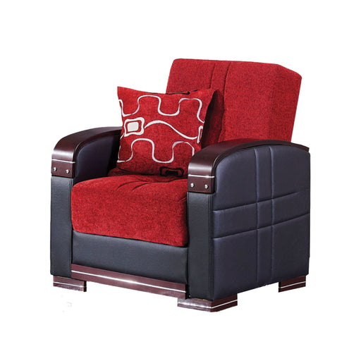 Indiana 35 in. Convertible Sleeper Chair in Red with Storage - CH-INDIANA - In Stock Furniture