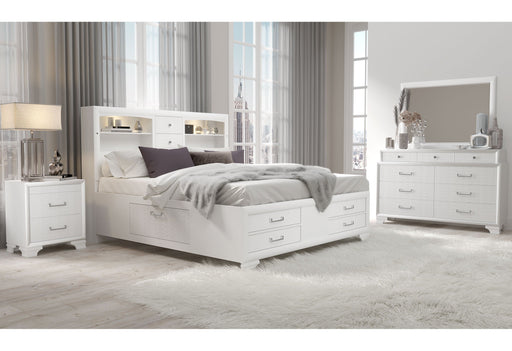 Jordyn White Queen Bed Group - JORDYN-WH-QBG - Gate Furniture