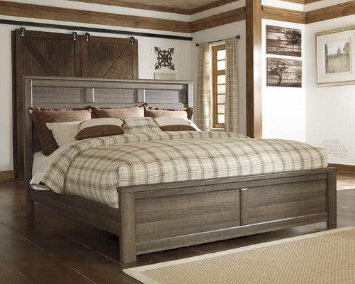 Juararo Dark Brown King Panel Bed - Gate Furniture