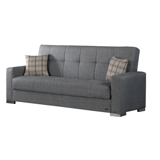 Kansas 89 in. Convertible Sleeper Sofa in Gray with Storage - SB-KANSAS - In Stock Furniture