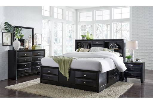 Linda Black Queen Bed Group - LINDA-BL-QBG (M) - Gate Furniture