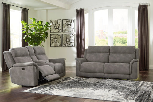 Next-Gen DuraPella Slate Power Reclining Living Room Set - Gate Furniture