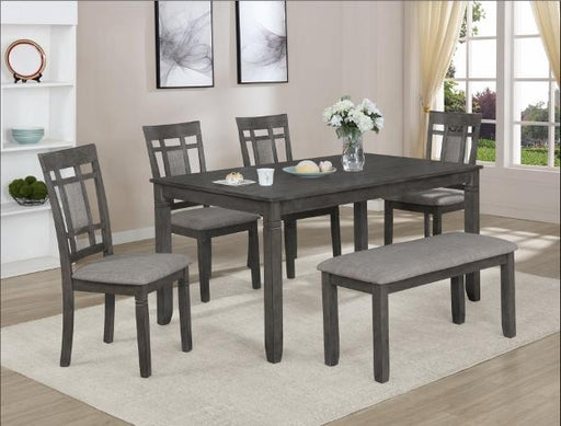 Paige Gray 6-Piece Dining Room Set - 2325SET-GY - Gate Furniture