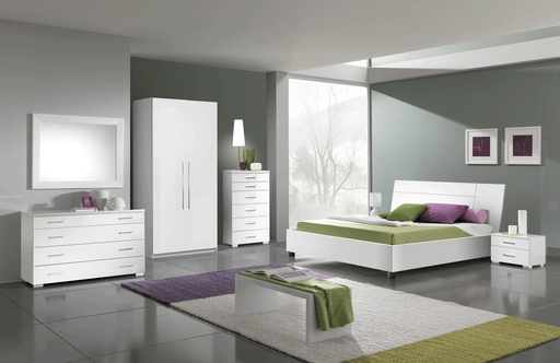 Panarea Bedroom White W/ Momo Cases Set - Gate Furniture