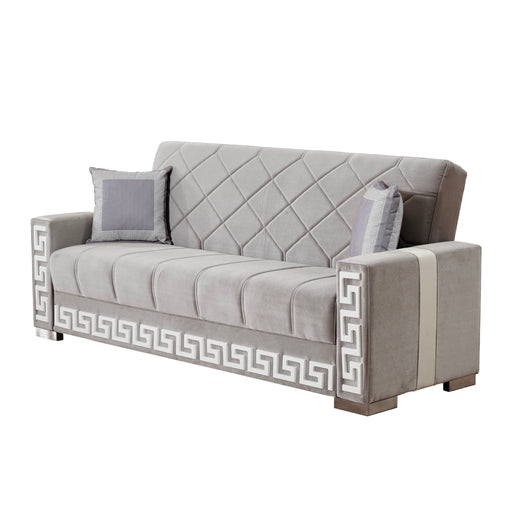 Queens 84 in. Convertible Sleeper Sofa in Gray with Storage - SB-QUEENS-2022 - In Stock Furniture