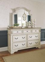 Realyn Chipped White Bedroom Mirror - B743-36 - Gate Furniture