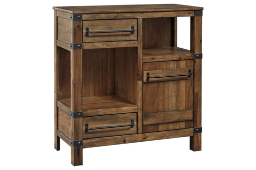 Roybeck Light Brown/Bronze Accent Cabinet - T411-40 - Gate Furniture