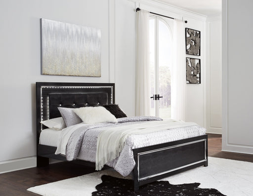 [SPECIAL] Kaydell Black LED Queen Platform Bed - Gate Furniture