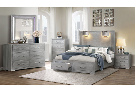 Tiffany Silver Queen Bed Group - TIFFANY-SILVER-QBG - Gate Furniture